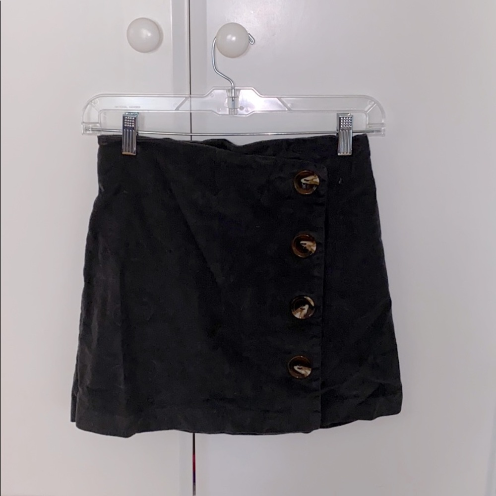 corduroy button skirt